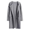 Cappotto da Donna Lunghezza Media Autunno Inverno Colletto Revers Elegante Tinta Unita Tasca Maniche Lunghe Casual Largo Spesso Caldo Giacca Capispalla da Donna