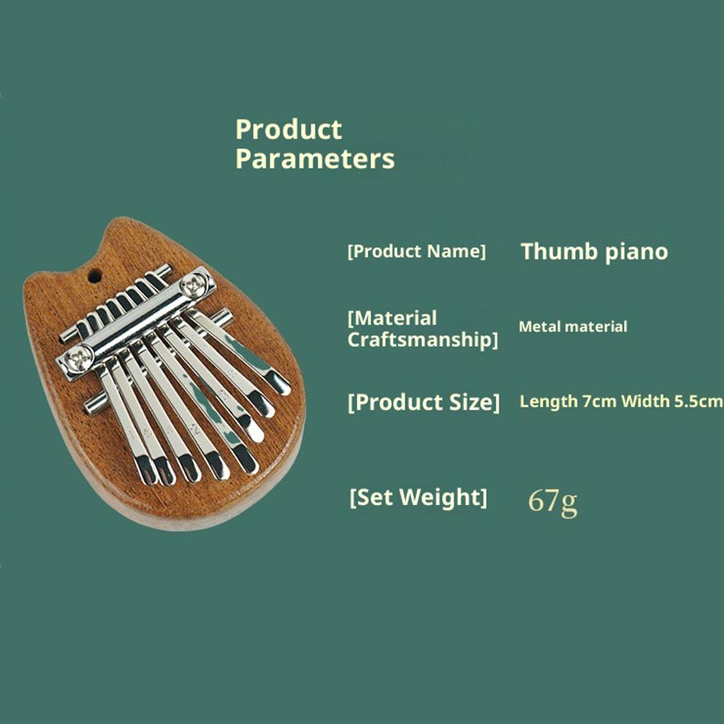 8/17 Keys Mini Kalimba Wooden Thumb Piano Finger Piano Musical Instrument Portable Exquisite Gift Set for Kids Adults Beginners