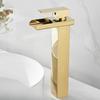 Bathroom Basin Faucet Waterfall Bathroom Mixer Tap Stainless Steel Sink Faucet Single Handle Deck Mounted Toilet Countertop Tap