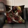 Japanese Cartoon Girl Kimono Style Pillow Case Double-Sided Printing Short Plush Sofa Cushion Cover Bedroom Bedside Pillow