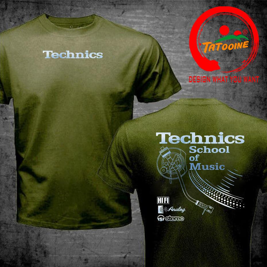 Vintage Deejay Shirt Long Play Tshirt Technics School Of Music T Shirt Unisex Retro Dj Music Tshirt Hot Sale Fashion Top Tee Shirt