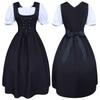 Elegant Medieval Women's Drawstring High Waist Bowknot Lace Up Long Dress For Halloween Parties