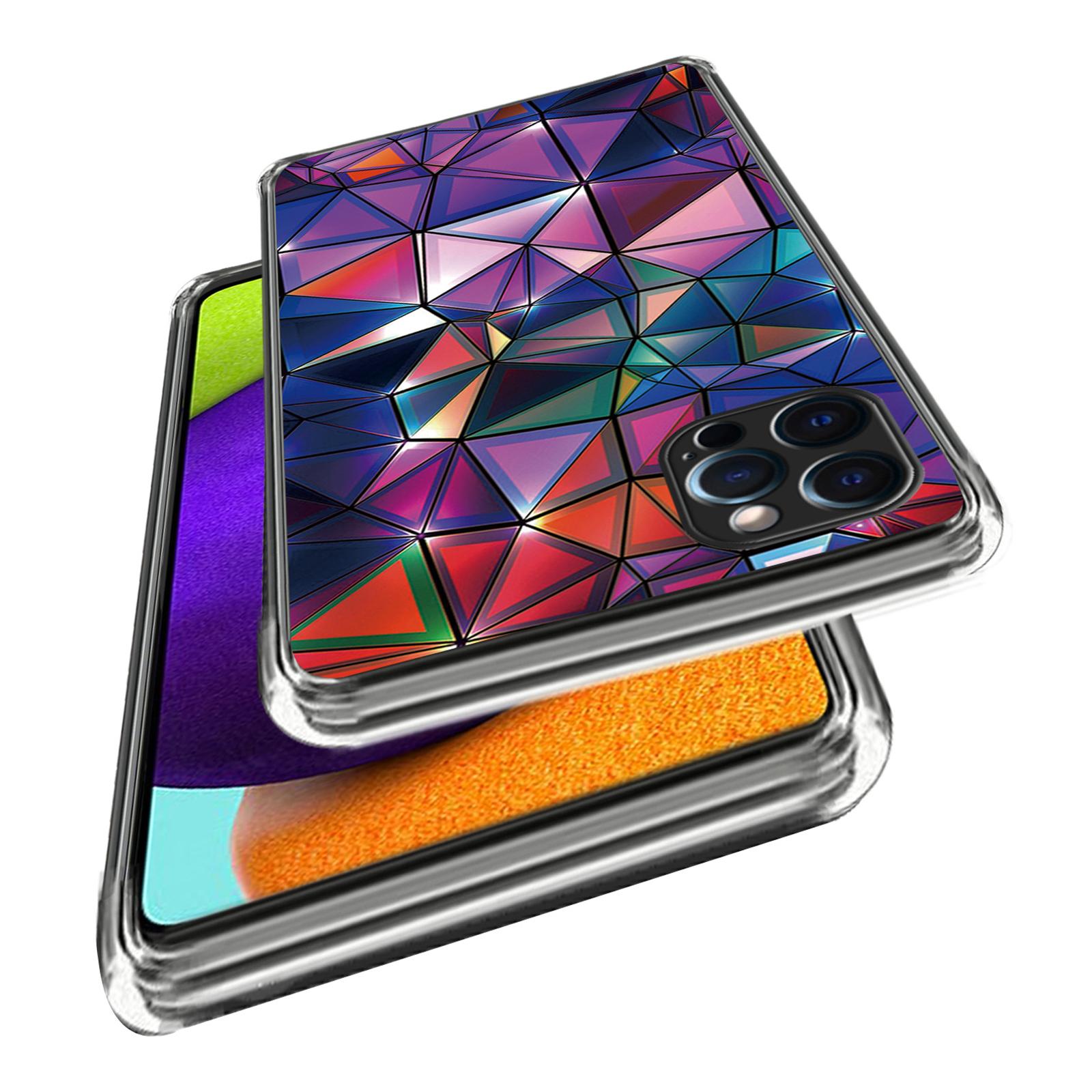 

For iPhone 16 Pro Case Pattern Printed Shockproof TPU Phone Cover Triangle