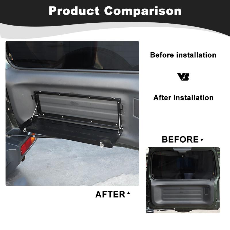 BAWA Aluminum Alloy Foldable Car Tailgate Rack Storage Table Rear Door Shelf For Suzuki Jimny 2010-2025 Accessories