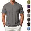 Camiseta de Manga Corta con Cuello en V para Hombre - Transpirable de Secado Rápido, Camiseta de Color, Camiseta Interior Deportiva que Absorbe la Humedad, Corte Casual, Múltiples Colores