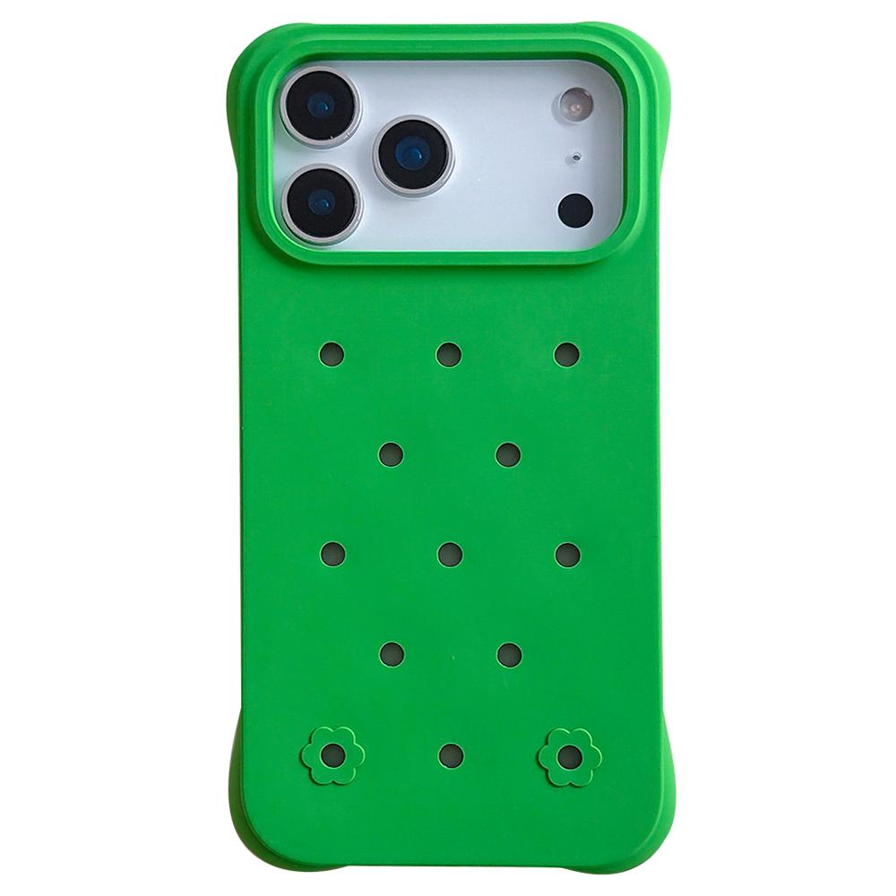 For iPhone 17 Pro Case with Multi Holes Four Corners Shockproof Silicone + PC Phone Back Cover