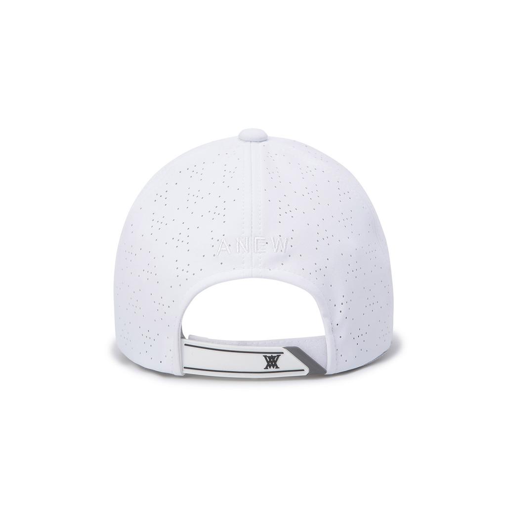 ANEW GOLF Uni Black Finish Punching Cap_Wh