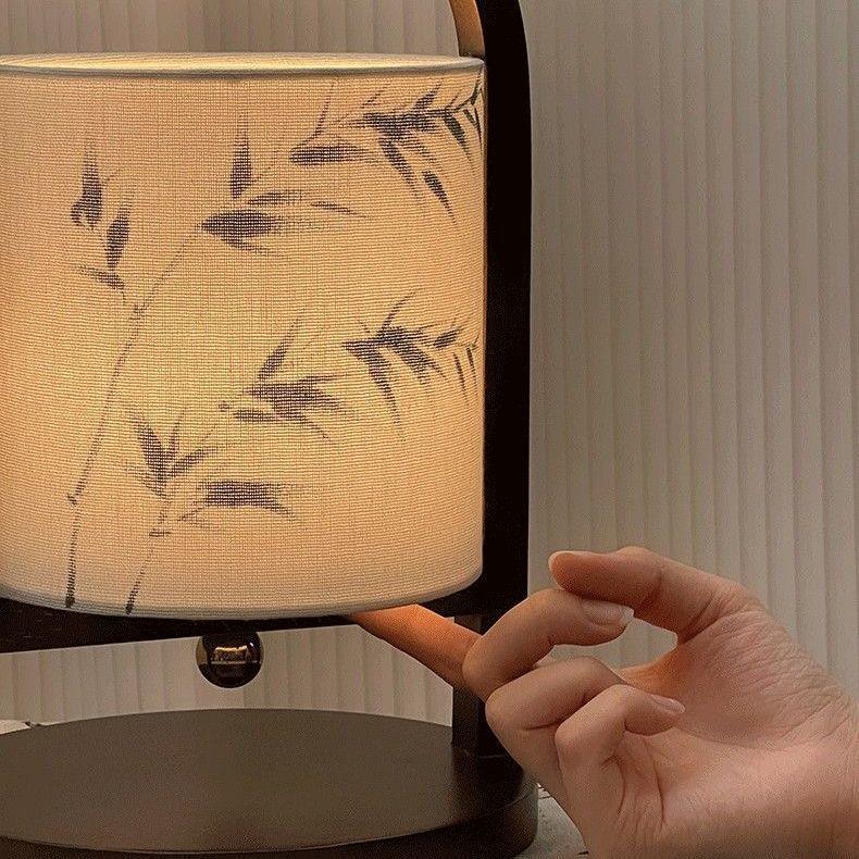 Rechargeable Zen-Style Chinese Decorative Bedside Table Lamp