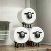 3-Pack Animal Toilet Paper Holder Set Lamb Design Bathroom Organizer