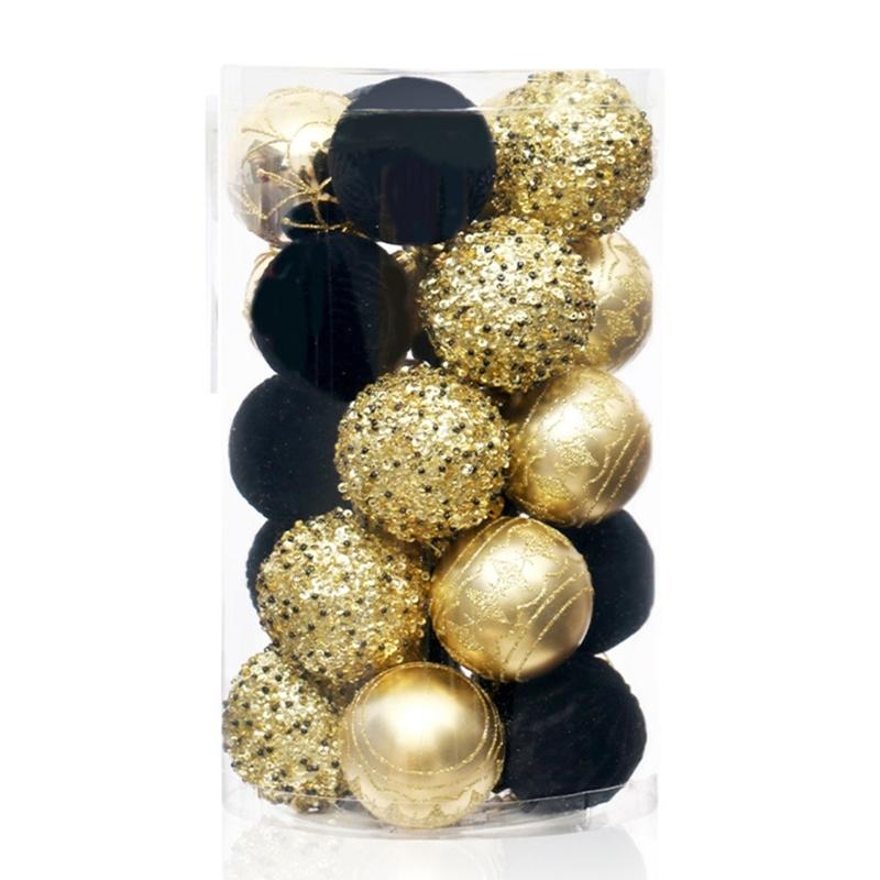 

25 шт. стильных украшений для рождественской елки, элегантные рождественские шары, легко подвешиваемые безделушки, праздничные шары, шарм X3UC