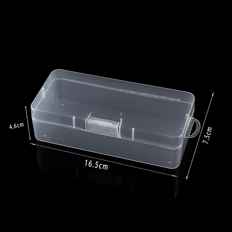 Clear Rectangular Plastic Storage Box for Pens, Jewelry, and Accessories