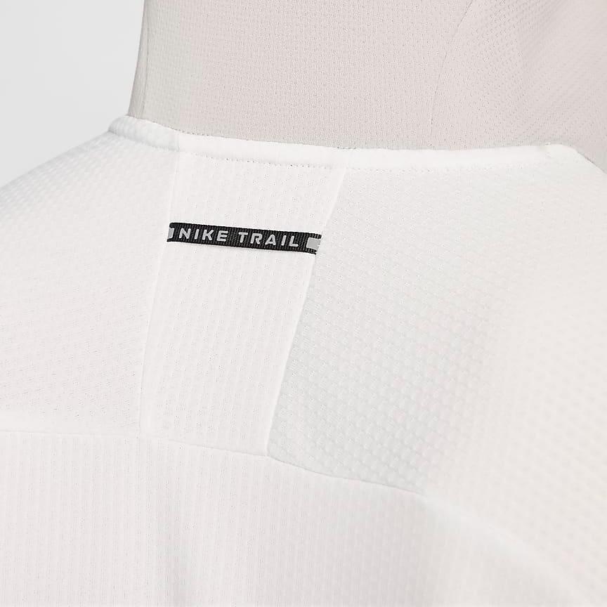 Nike Trail Simple Logo Comfortable Quick-Dry Sun Protection Long Sleeve T-Shirt Men Tops Mountain-White FN4007-121
