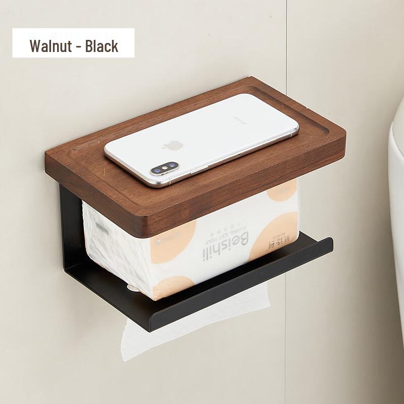

Wooden Bathroom Tissue and Phone Holder