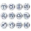 Copper Twelve Constellations Charms Round Beads Diy Creative Fine Jewelry Gifts Original Bracelets For Women Making