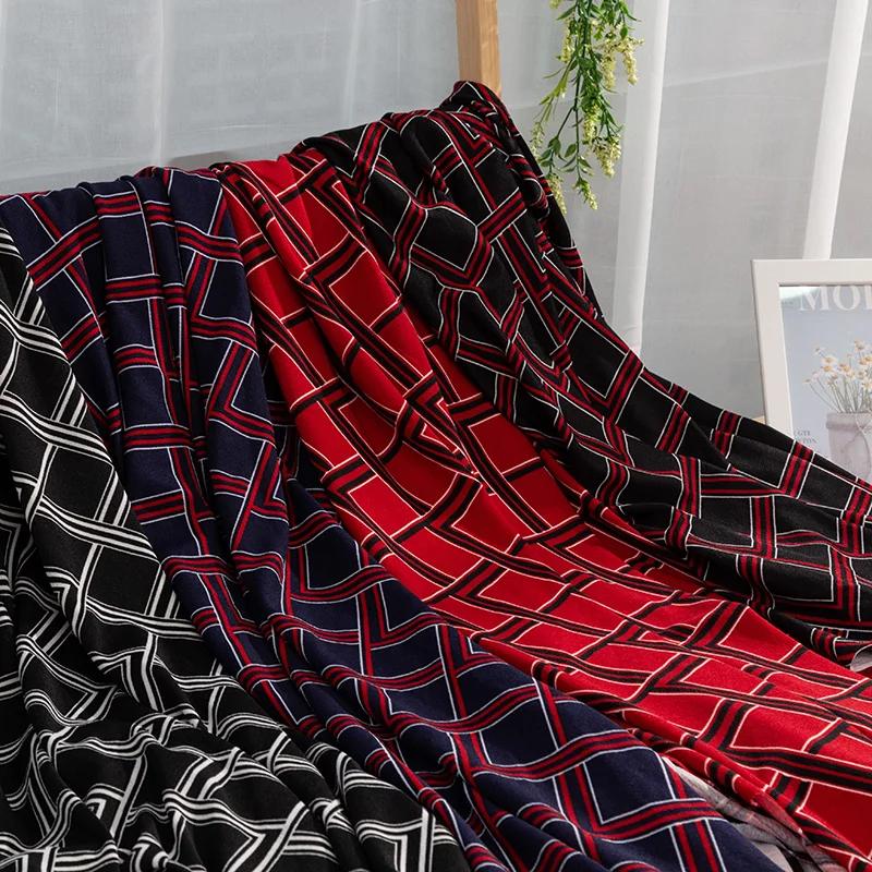 Stretch Knit Fabric Jersey Fabric For Sewing Women's Dresses T-shirts Shirts Home Wear DIY Clothing Cloth 50x160cm/200x160cm