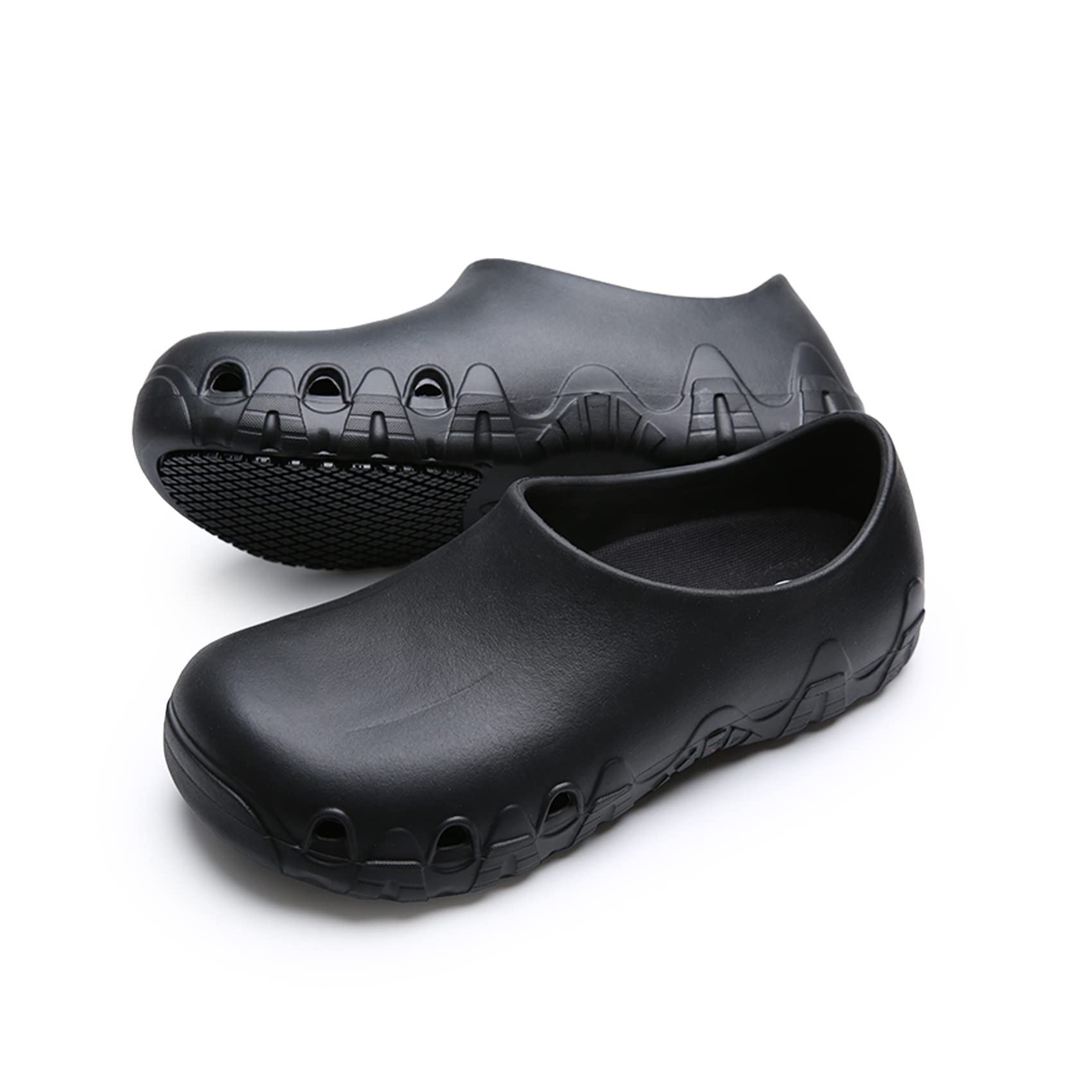 

TENOCEE Chef Shoes, Work Shoes, Kitchen Shoes, Cushioned, Oil and Water Resistant, Restaurant Shoes, Black, Size 27.0cm, Black 44