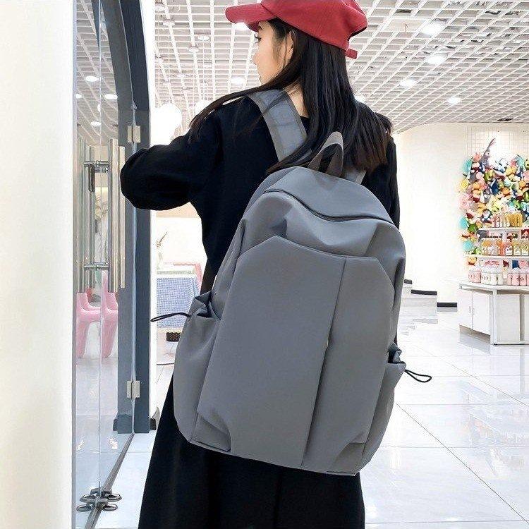 Schoolbag New Simple Men's and Women's Backpack Large Capacity Fashion School Bag Girls Junior High School Student Bag Lightweight Casual Backpack
