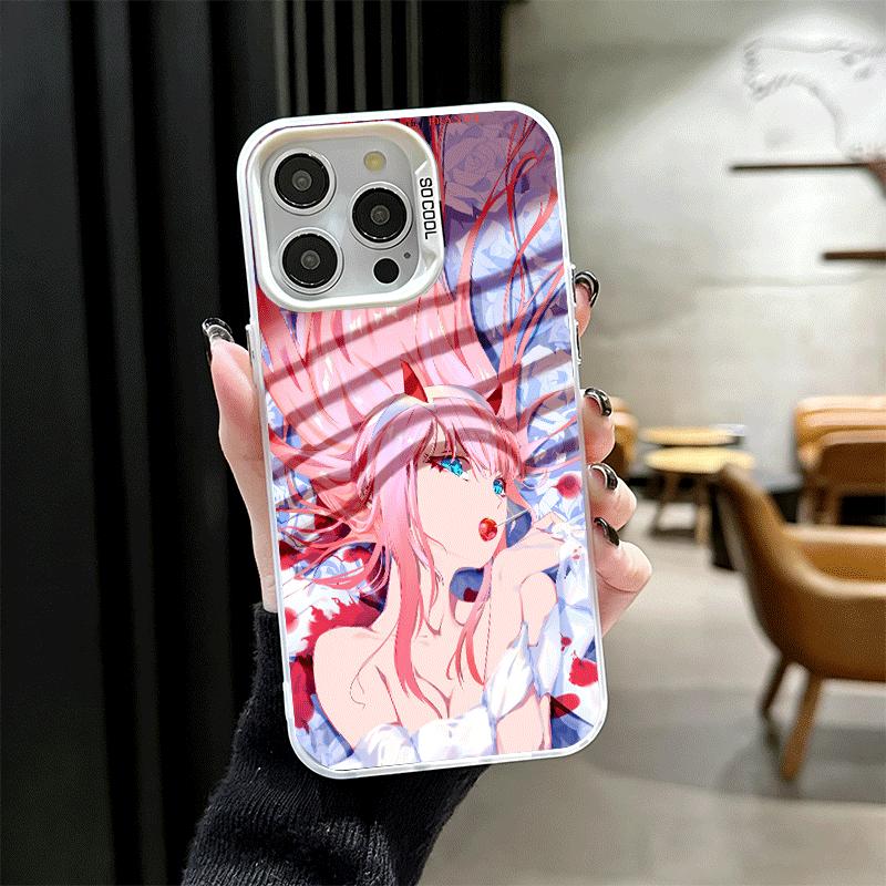 Darling Zero Two 02 Anime Shockproof Phone Case for iPhone 17 Air 16 16E 15 Pro Max 14 Plus 13 Mini 12 Back Cover Anti Fall Fund