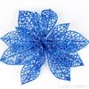 Xmas Tree Decoration Sticky Texture Glitter Fake Flower Christmas Gift 10cm For Home Decoration Garden Decor Christmas Party
