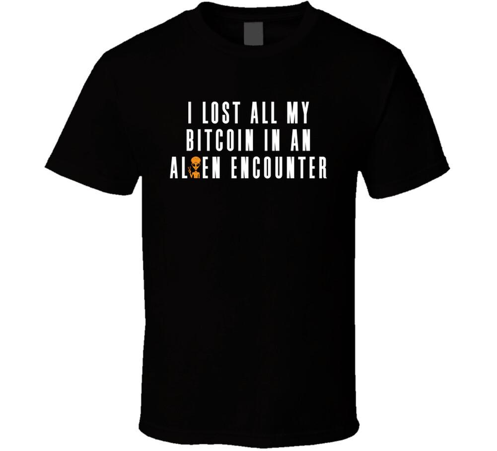 New I Lost All By Bitcoin Alien Encounter T Shirt M