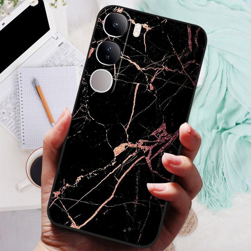 Vivo V40 Lite IDN V40SE Y200 Y300 Telefon Kılıfı Arka Kapak Moda Çiçek Kelebek Yumuşak TPU Kılıflar Vivo V 40 Lite V40 SE İçin