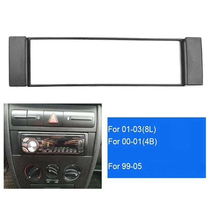 AB56-2Pcs Fascia 1 Din Frame For  A3 8L A6 4B Seat Toledo Leon Fiat Scudo Stereo Facia Plate Dash CD Trim Radio Cover
