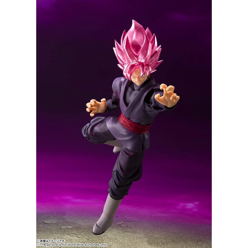 TAMASHII NATIONS S.H.Figuarts Dragon Ball Super Goku Black - Super Saiyan Rosé - (Rerelease Edition) Approximately 140mm PVC & ABS Painted Movable Fig