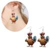 Eye catching Acrylic Chicken Drop Earrings Ear Studs Jewelry for Party Nights