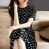 2023 Women's Short Sleeve Cotton Silk Printed Summer Nightdress