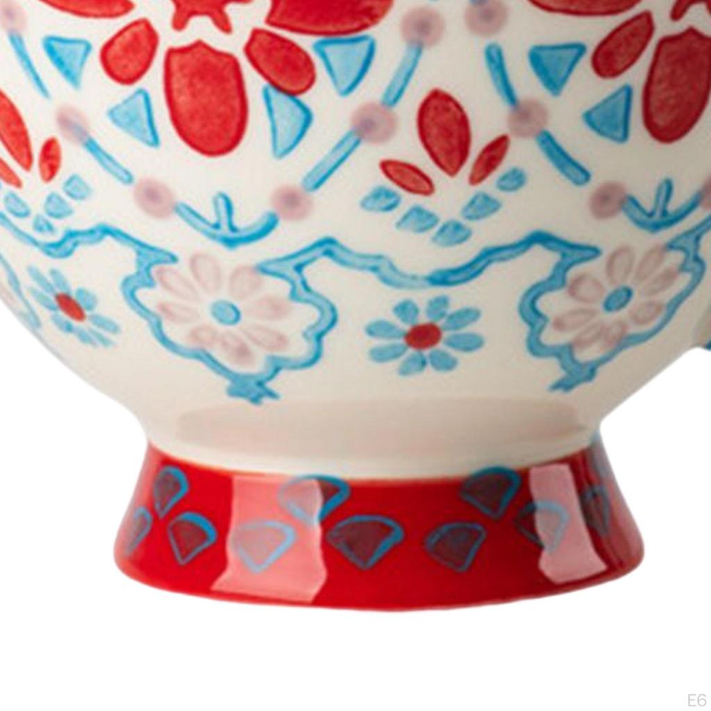 Ceramic Cup, Creative Tea Cups Birthday Gifts Retro Hand Painted Floral Pattern 420 Mug for