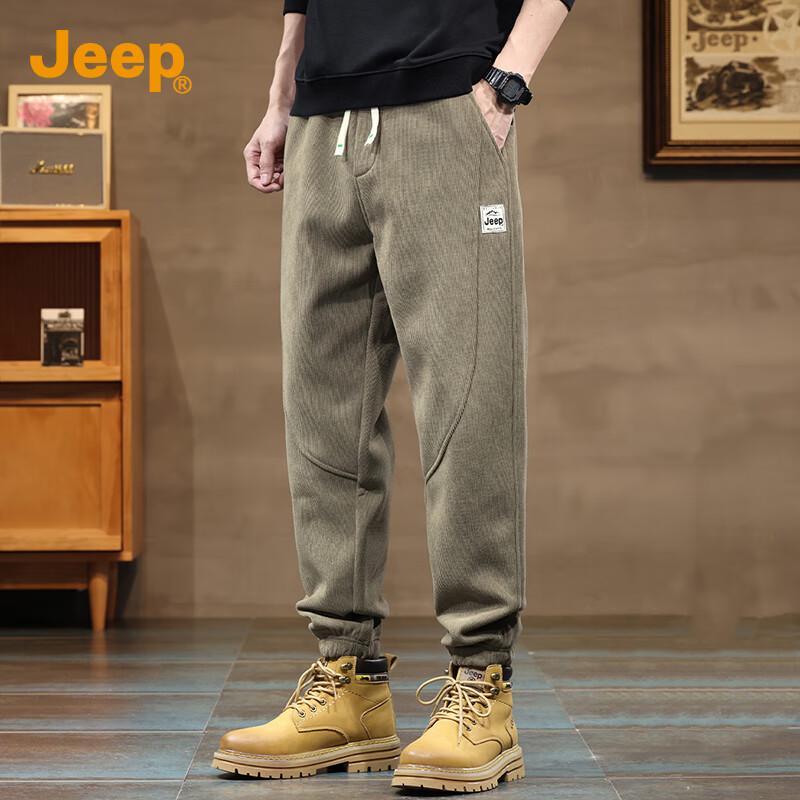

JEEP Men s Corduroy Loose Fit Jogger Pants 2XL