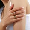 MamacitaSlay 316L Stainless Steel Zircon Ring Waterproof 18K Gold Plated Jewelry Women's Classic Elegant Ring High Quality Gifts