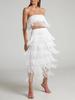 2022 One-Shoulder Two-Piece Tube Top and Tassel Long Skirt Set