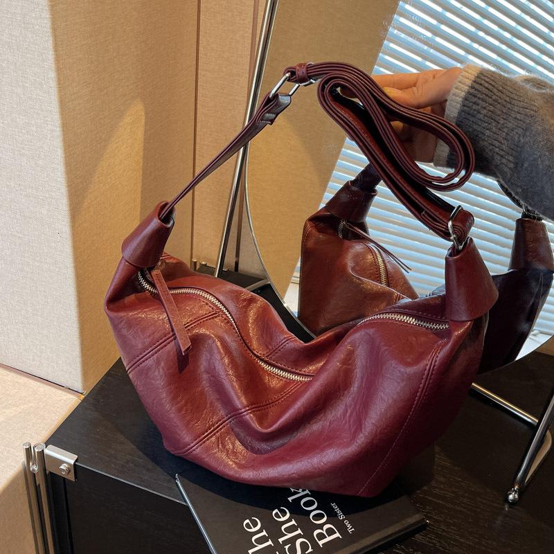 

Ретро сумка большой вместимости женская новая универсальная повседневная на плечо, сумка-мессенджер, ленивая сумка-пельмень