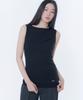 MISEKI SEOUL Unbalanced Sheer Layered Sleeveless Black