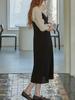 B Muse Mansion Bias Check Layered Dress - Black