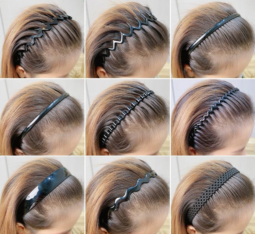 Schwarze Rutschfeste Haarbänder Damen Herren Einfaches Stirnband Waschen Haare Ponyhalter Gesichtsmaske Haarreif Accessoires