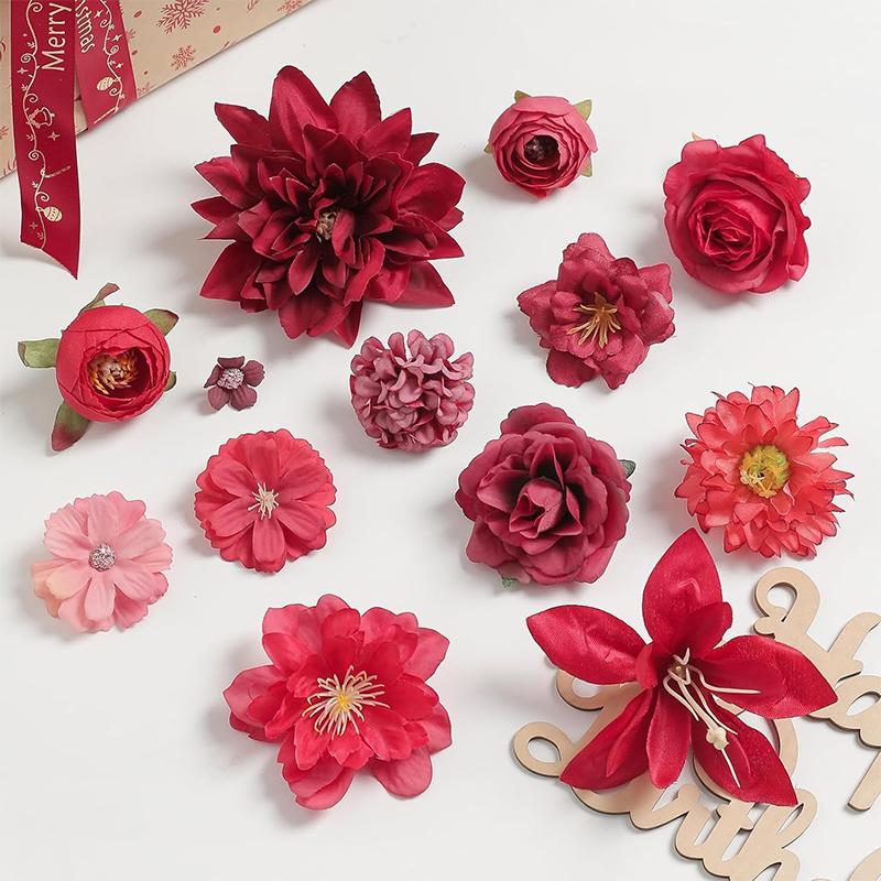 18/21Pcs Multicolor Mixed 5cm Artificial Flowers Silk Rose Fake Flowers for Home Wedding Decor DIY Craft Flower Wall Accessory