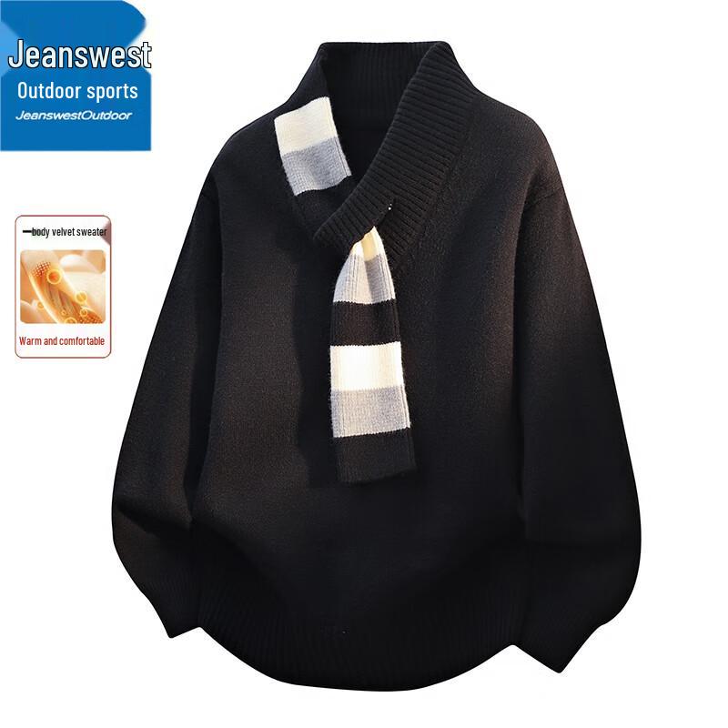 

Jeanswest Men s Festive Warm V-Neck Knit Sweater M