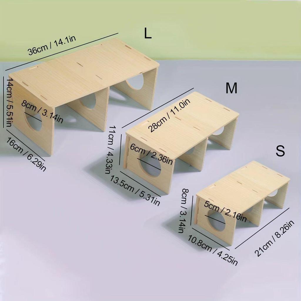 Waterproof Chew-Resistant Wooden Hideaway for Hamsters and Quails: Small Villa Nest