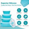 New Silicone Stackable Lunch Box Collapsible Food Storage Container Foldable Microwaveable Leftover Meal Box Kitchen Accessories