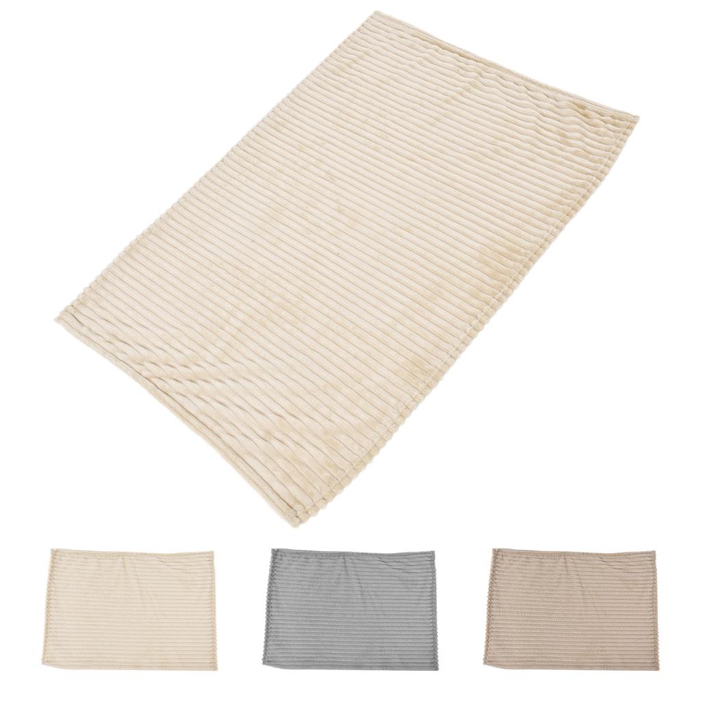 Flannel Throw Blanket Plush Fluffy Light Breathable Fine Workmanship Stylish Simple Soft Blanket