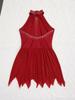 Figure Skating Dress for Girls Shiny Rhinestone Ice Skating Dress Ballet Dance Leotard Dress for Competition Costume