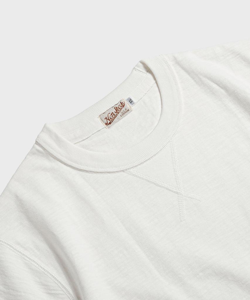 Beulonseun 10.5 Oz Usa Cotton Tubular Gusset Tee White