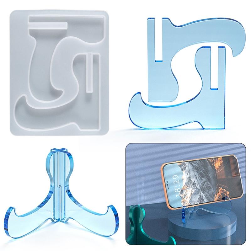 Phone Holder Mold Phone Stand Moulds Photo Frame Holder Moulds Silicone Phone Rack Mould Suitable for Office and Kitchen