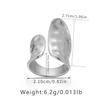Stainless Steel Texture Wrinkles Chunky Rings for Women Men Geometric No Fading Wide Opening Rings Banquet Jewelry Accessories