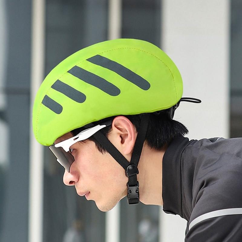 Cyclings Bicycles Helmets Rain Cover with Reflectives Strips Waterproofs Windproofs Bicycles Helmets Cover Cyclings Ride Gear