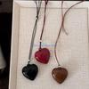 HX6F Birthday Present Large Heart Necklace Charm Stylish Women's Neck Chain Accessory