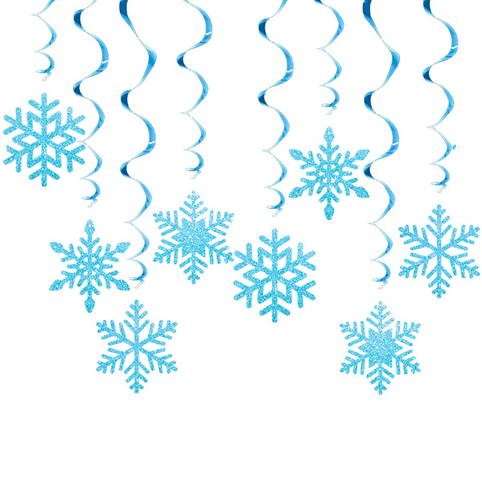 

Вихревые снежинки, подвесные украшения, привлекательные рождественские украшения, вьющиеся снежинки для елки, оконные настенные подвесные украшения синий