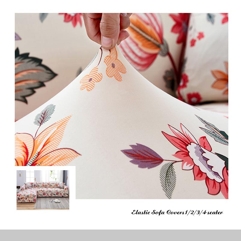 VIP LINK Sofa Cover Elastic Chaise Longue Sofa Cover for Living Room Stretch Covers for Corner Sofa L-shaped Need Buy 2pcs Cover